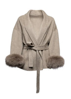 ELARA WOOL COAT (Removable fur)