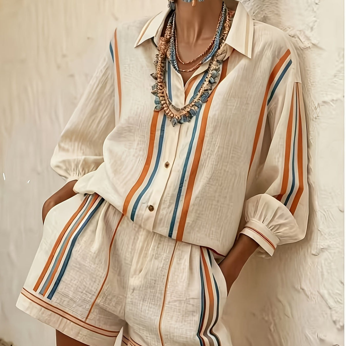 Vacation Style Shirt  Shorts Set