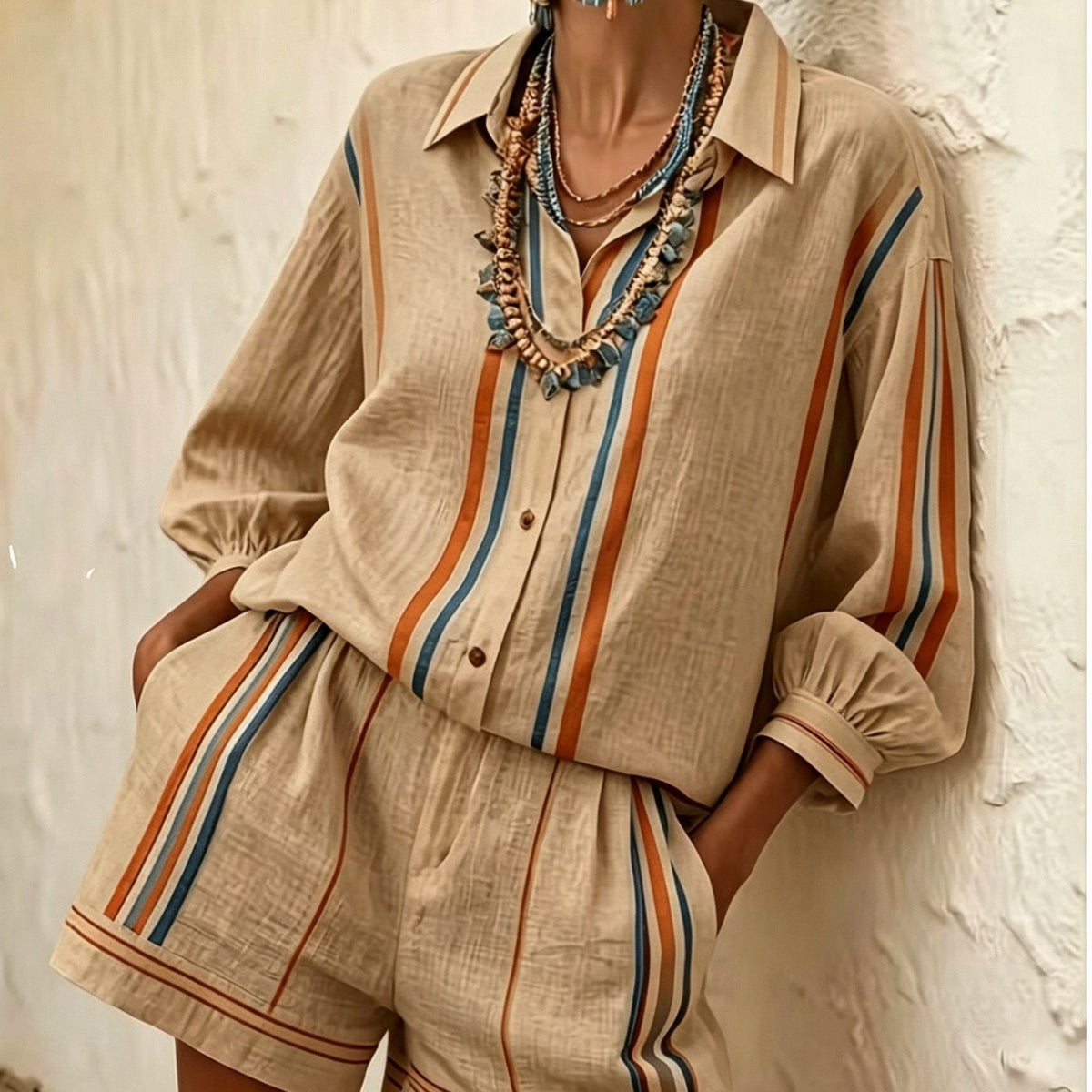 Vacation Style Shirt  Shorts Set