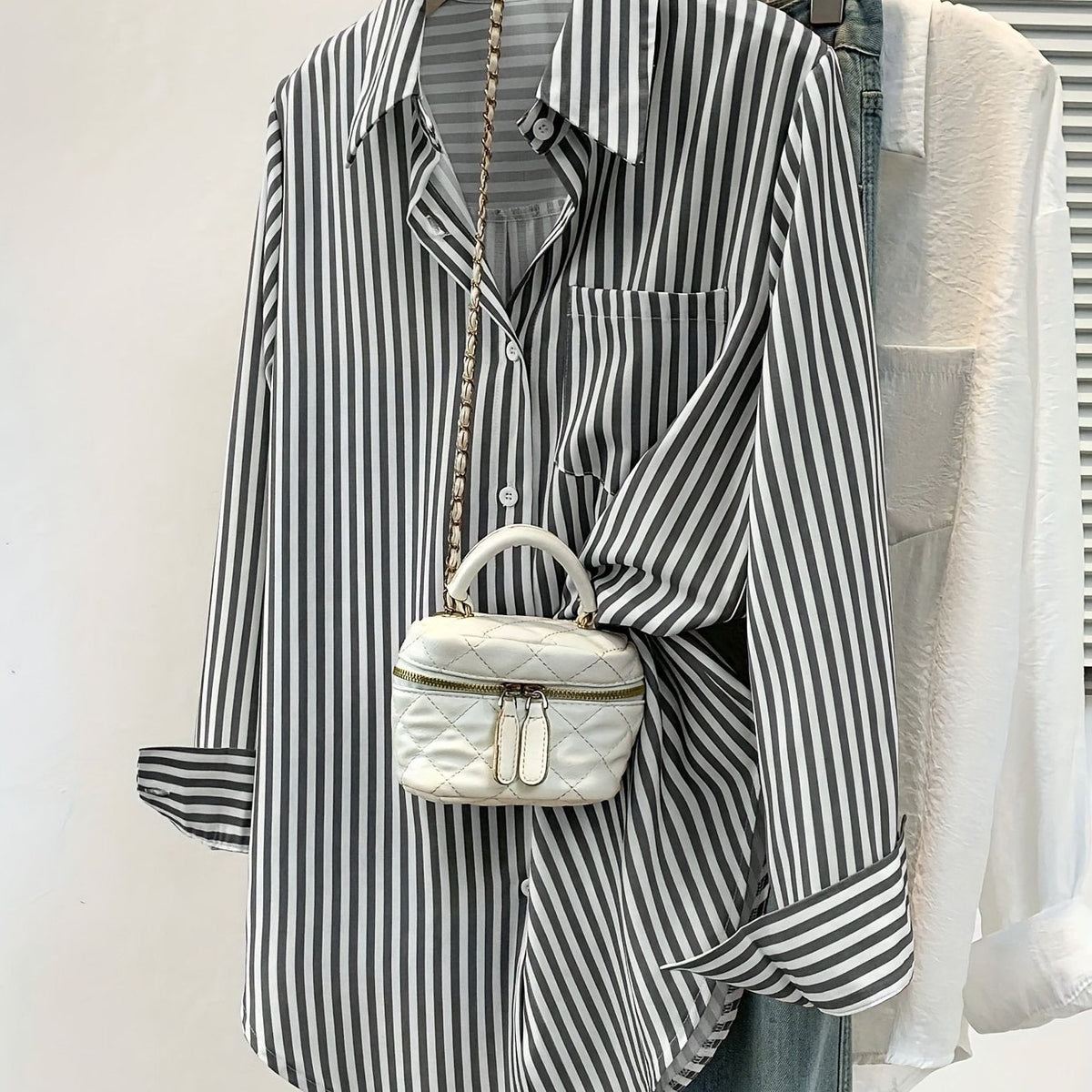 Striped Pocket Button Shirt