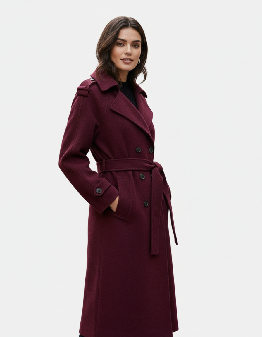 The Burgundy Celine Coat