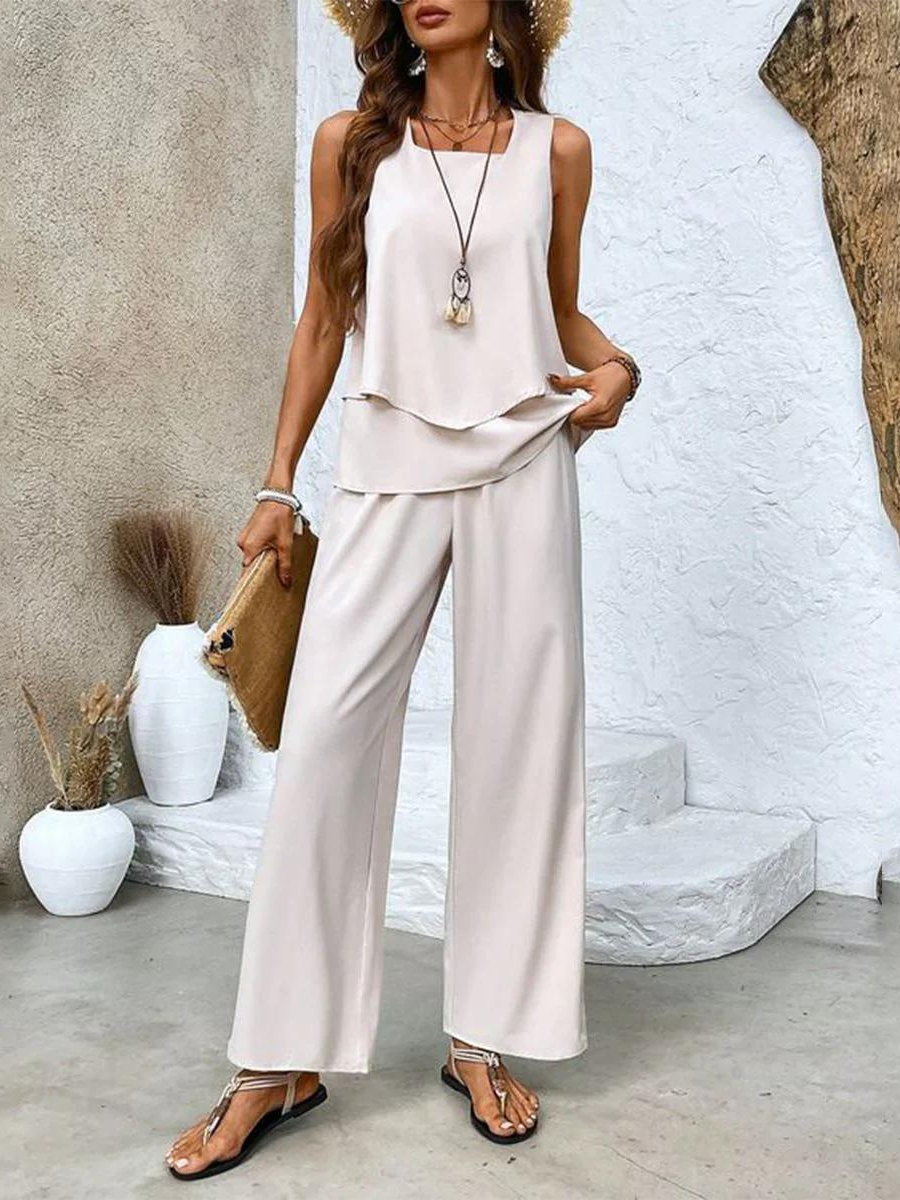 Abigail | Wide-Leg Pants Two-Piece Set