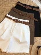 Three-piece shorts set by 64b136-1e featuring a stylish top and matching shorts for casual wear.