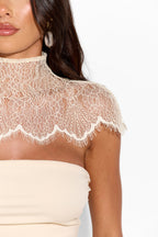 KENSINGTON lace dress in elegant style, featuring intricate lace fabric and classic fit, perfect for formal occasions.