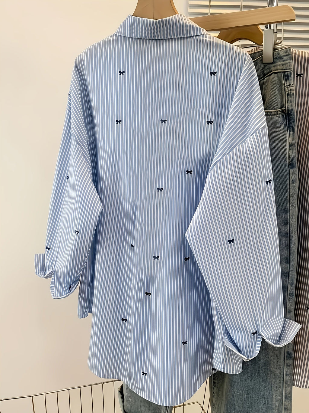 Printed Striped Button Shirt