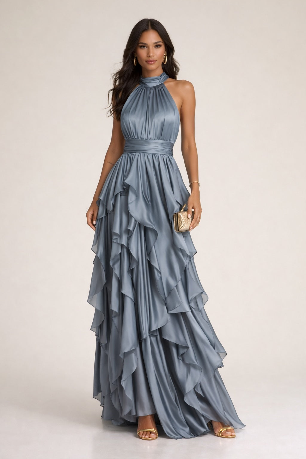 "Orlena" French Elegant Irregular Layered Dress