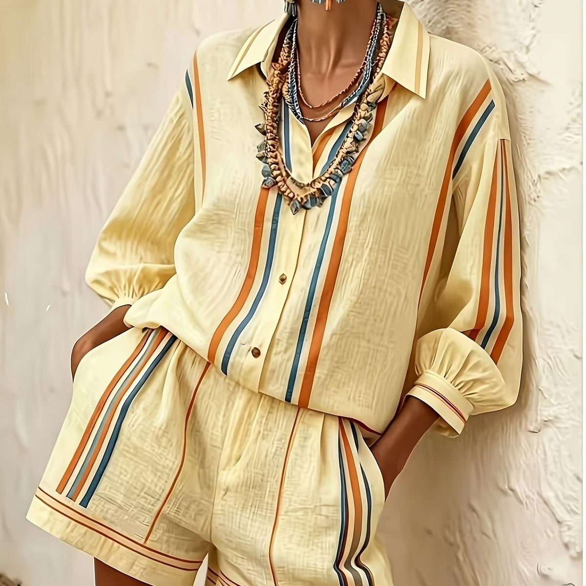 Vacation Style Shirt  Shorts Set