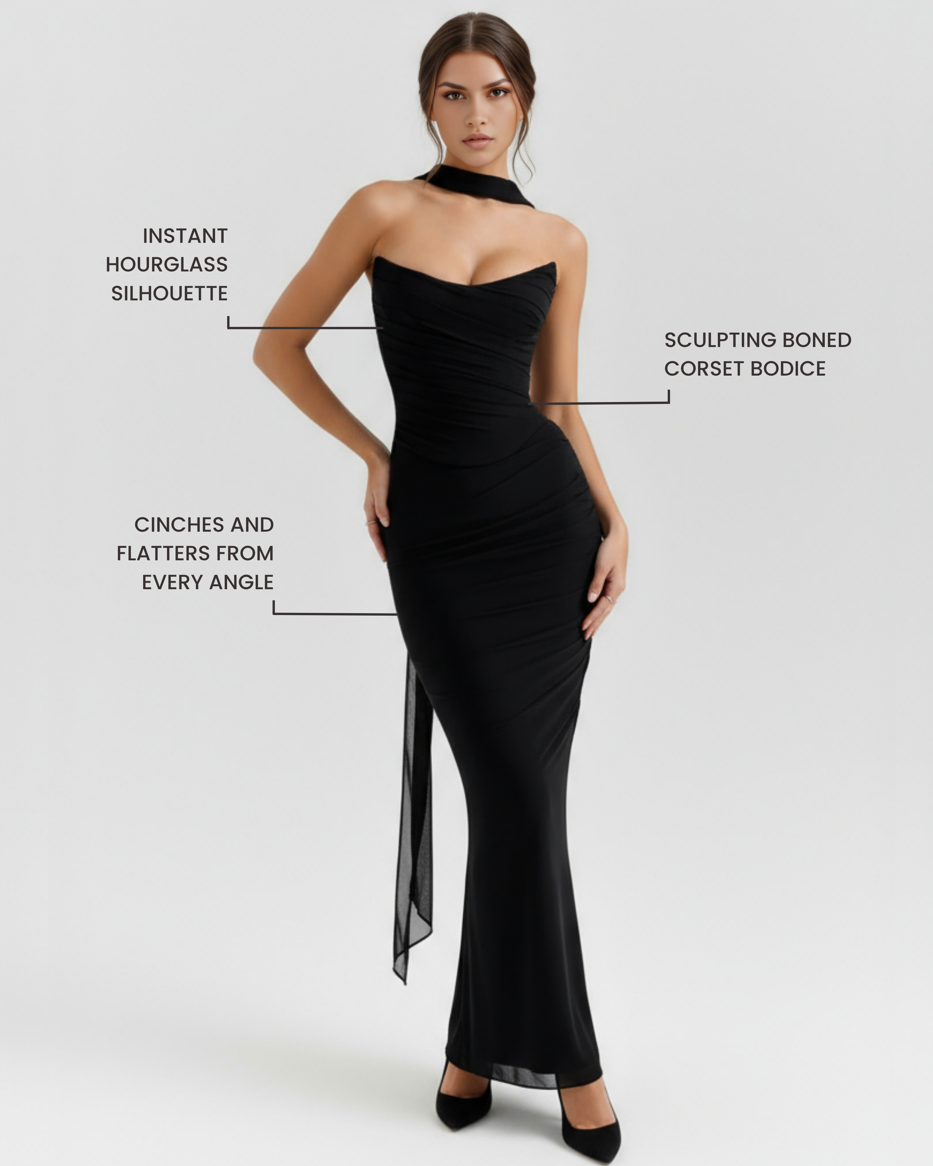 Odessa | Mesh Corset Maxi Skirt Three-Piece Set