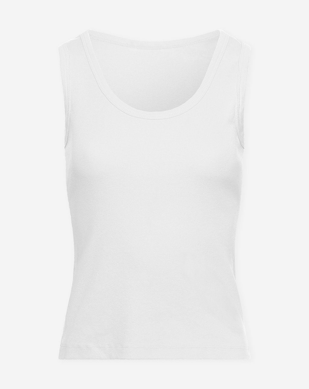 RIBBED SINGLET WHITE