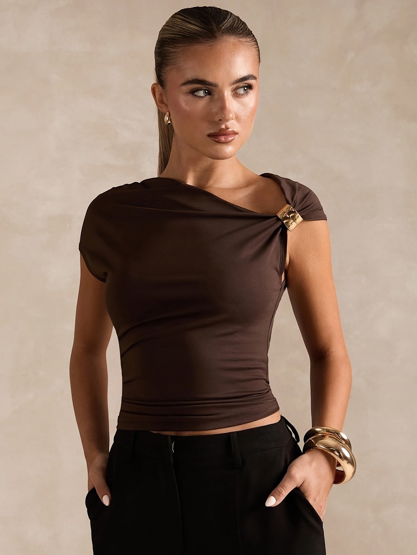 Asymmetric Off-Shoulder Top