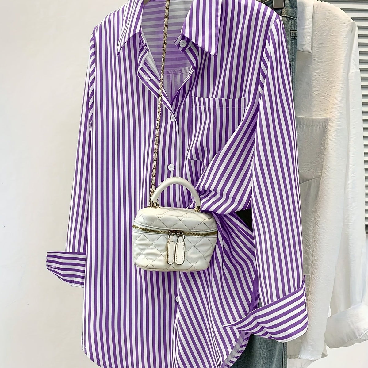 Striped Pocket Button Shirt