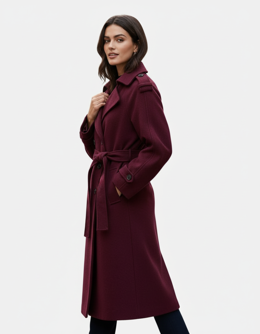 The Burgundy Celine Coat