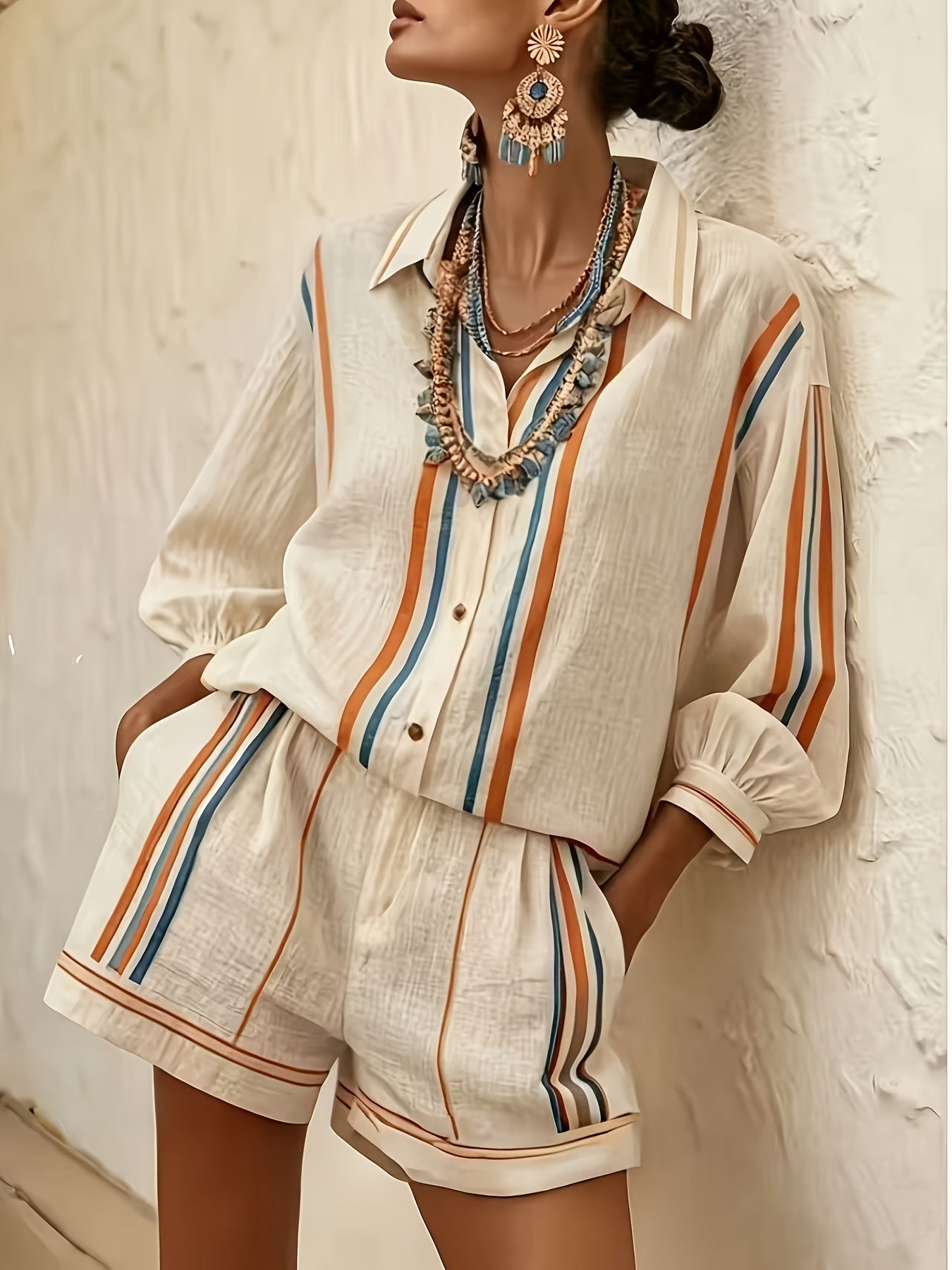 Vacation Style Shirt  Shorts Set