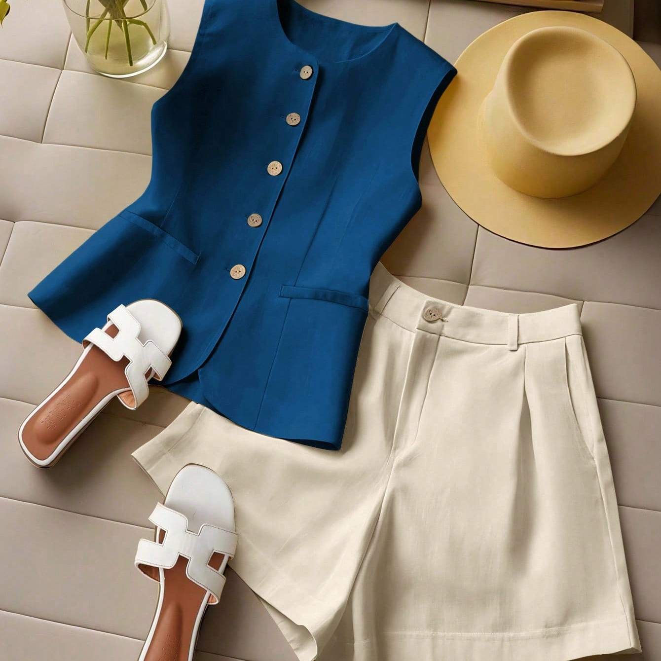 Two-Piece Vest & Shorts Set