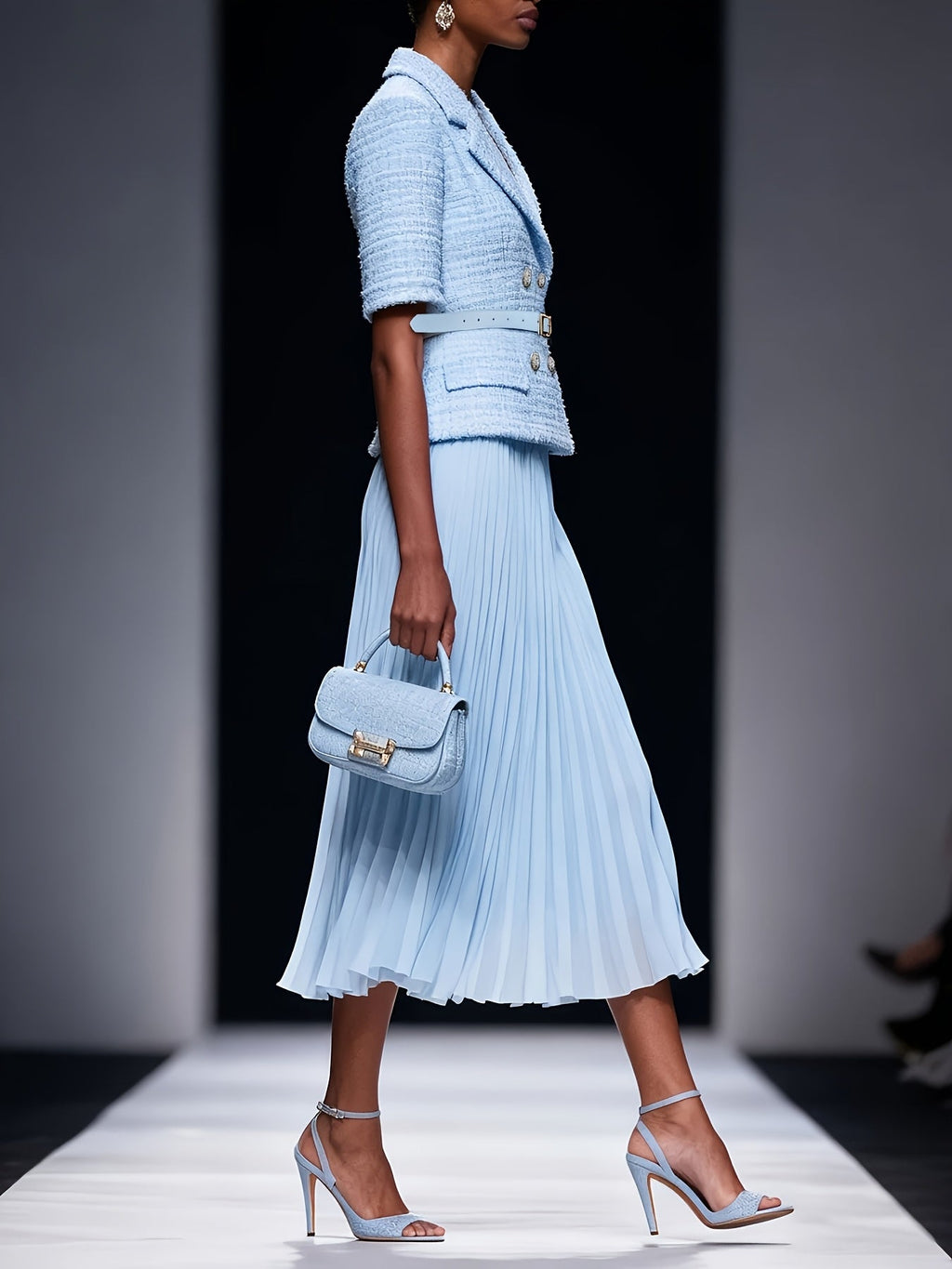 Waistcoat & Pleated Skirt Set