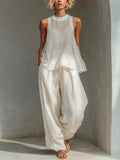 Chloe | Chiffon Top Wide-Leg Pants Set
