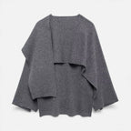 LORISS| Women’s Elegant Wool-Feel Poncho Cardigan