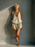 Sunny | Linen Tank Top Shorts Set