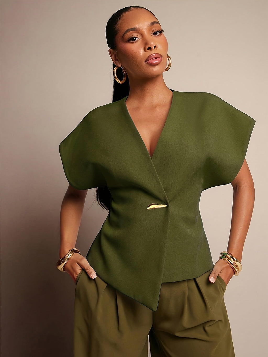 Batwing Sleeve Blazer