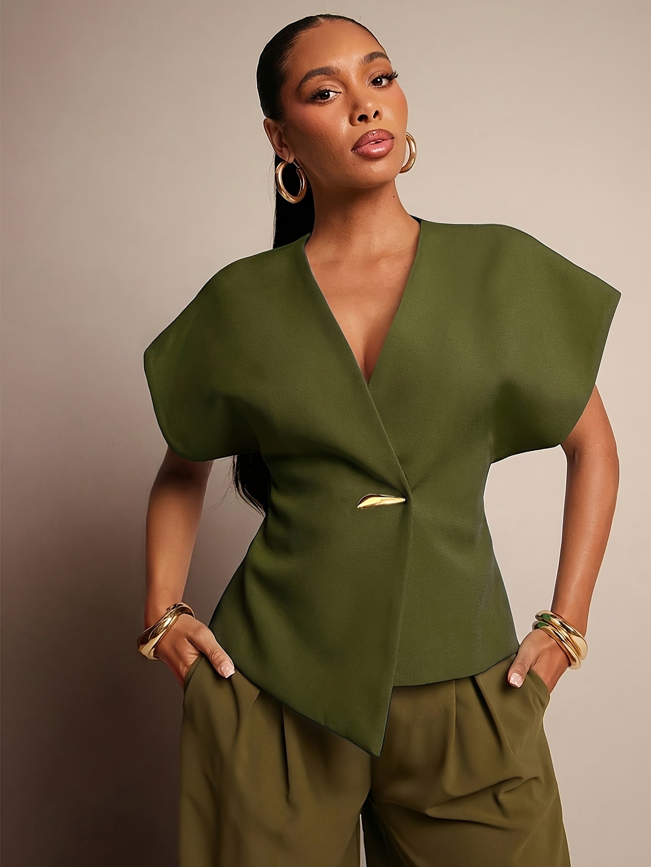 Batwing Sleeve Blazer
