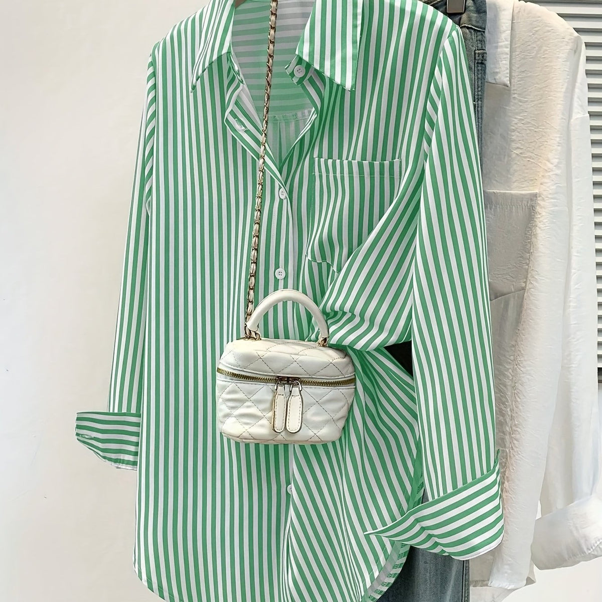 Striped Pocket Button Shirt
