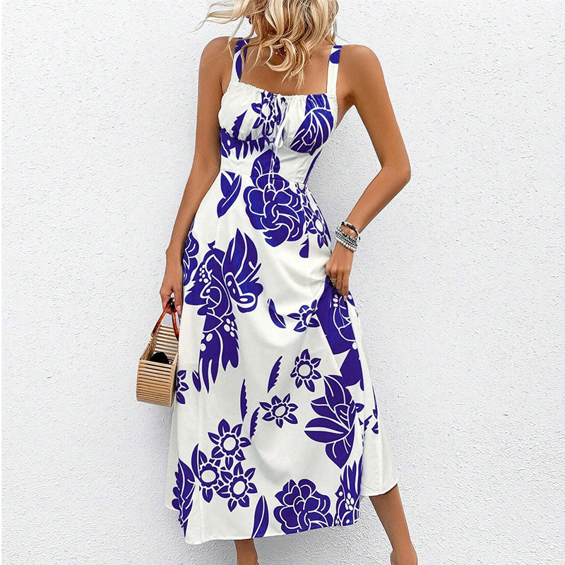 Floral Whispers Floral Print Spaghetti Strap Dress