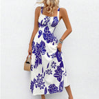 Floral Whispers Floral Print Spaghetti Strap Dress