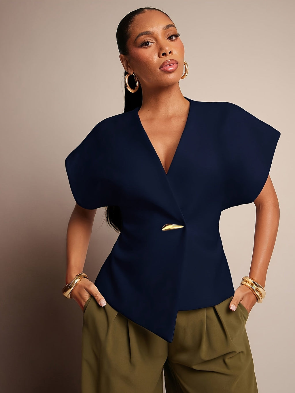 Batwing Sleeve Blazer