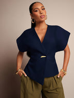 Batwing sleeve blazer from 64b136-1e outerwear, featuring a tailored fit and stylish design with wide, flowing sleeves.