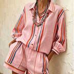 Vacation style shirt and shorts set by 64b136-1e, featuring a casual, colorful design perfect for summer or resort wear.