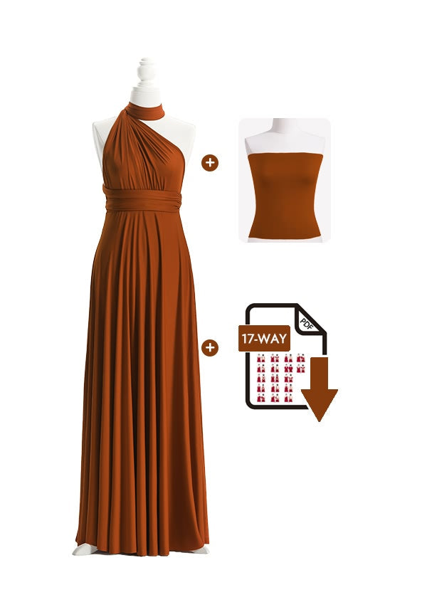 Burnt Orange Multiway Infinity Dress