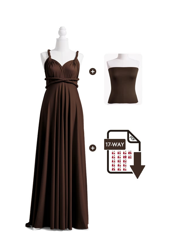 Dark Brown Multiway Infinity Dress