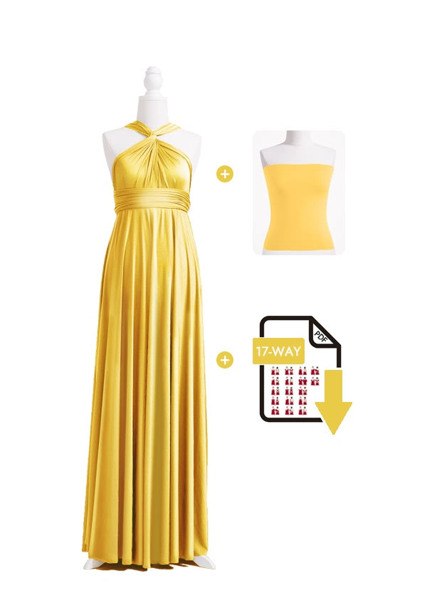 Gold Yellow Multiway Convertible Infinity Dress