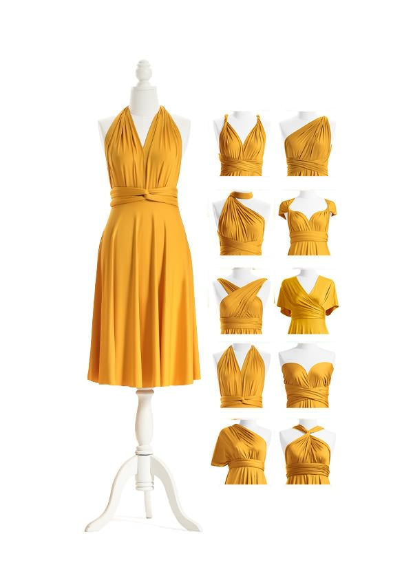 Mustard Yellow Multiway Infinity Dress
