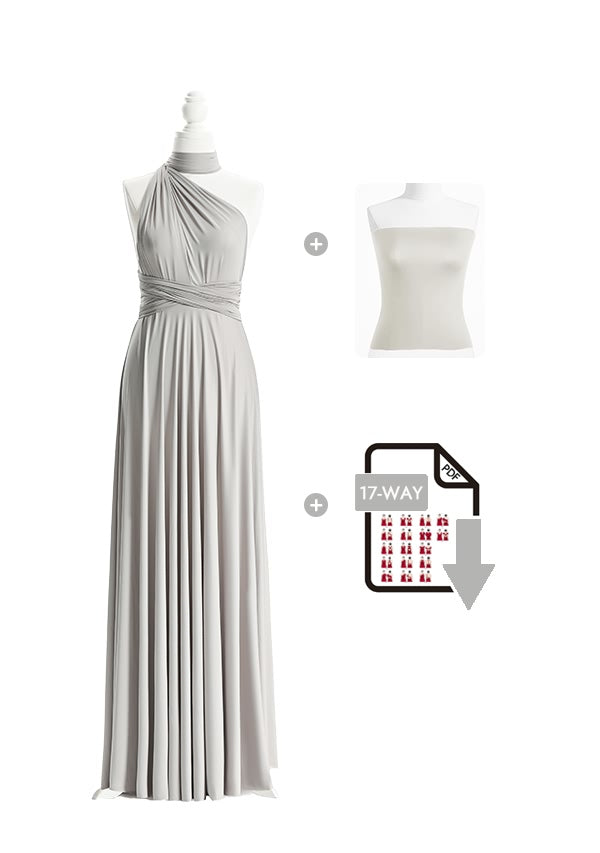Silver Grey Multiway Infinity Dress