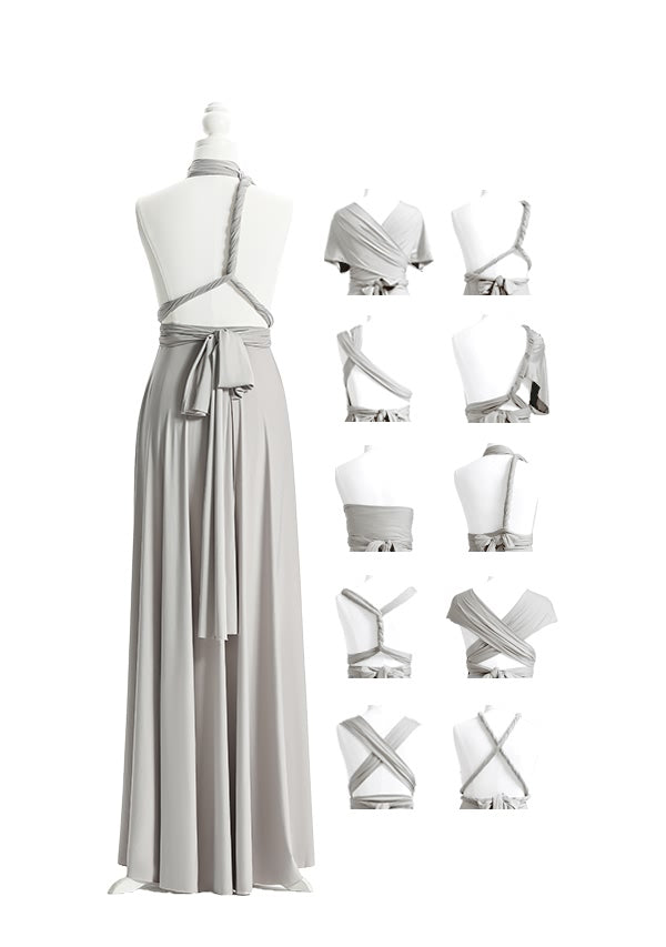 Silver Grey Multiway Infinity Dress