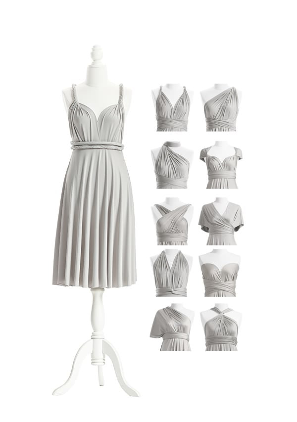 Silver Grey Multiway Infinity Dress