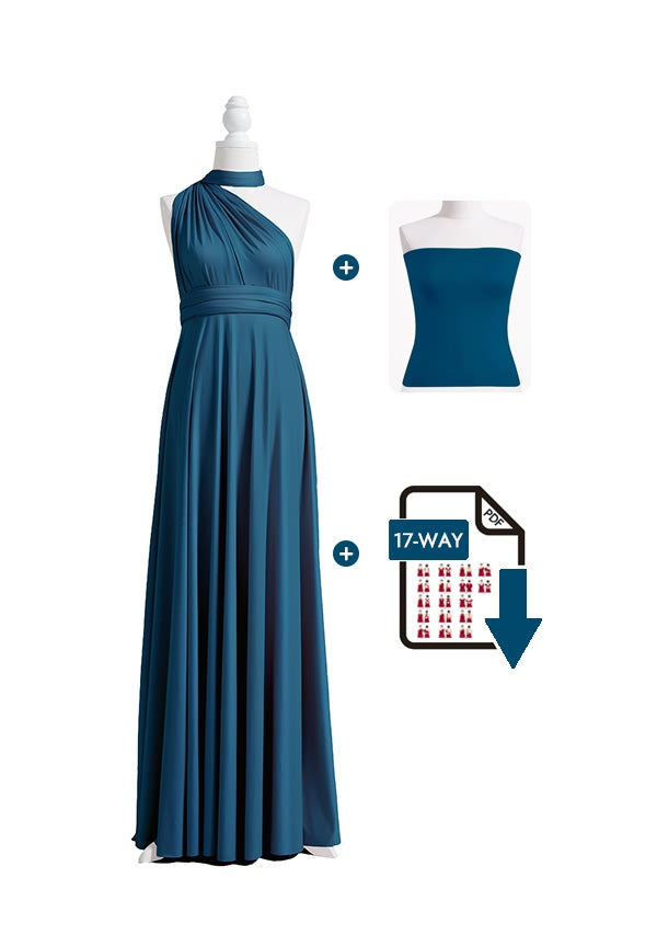 Teal Blue Multiway Infinity Dress
