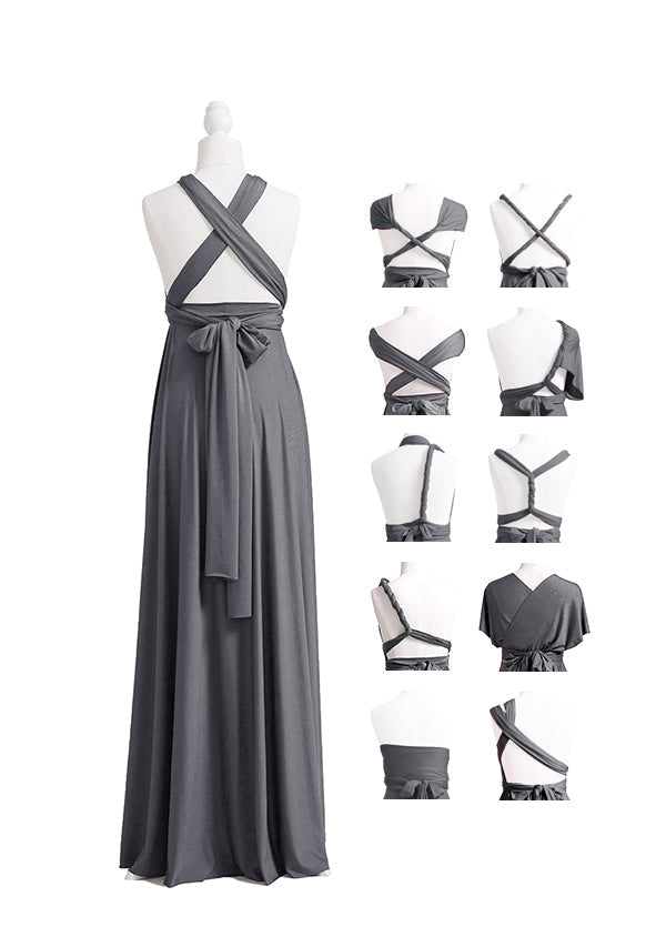 Charcoal Grey Multiway Infinity Dress