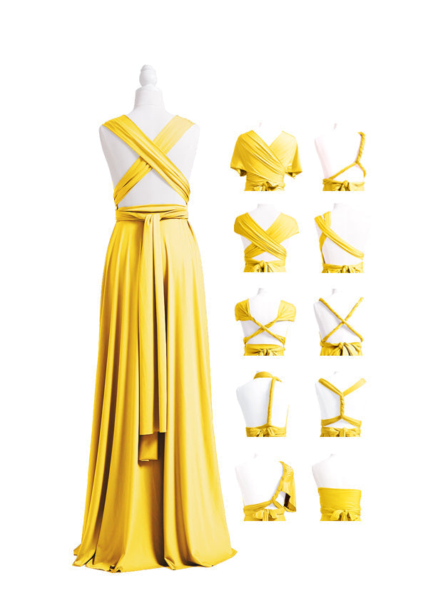 Gold Yellow Multiway Convertible Infinity Dress