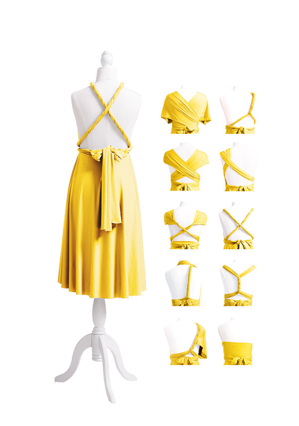 Gold Yellow Multiway Convertible Infinity Dress