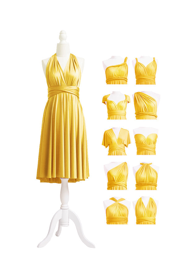 Gold Yellow Multiway Convertible Infinity Dress