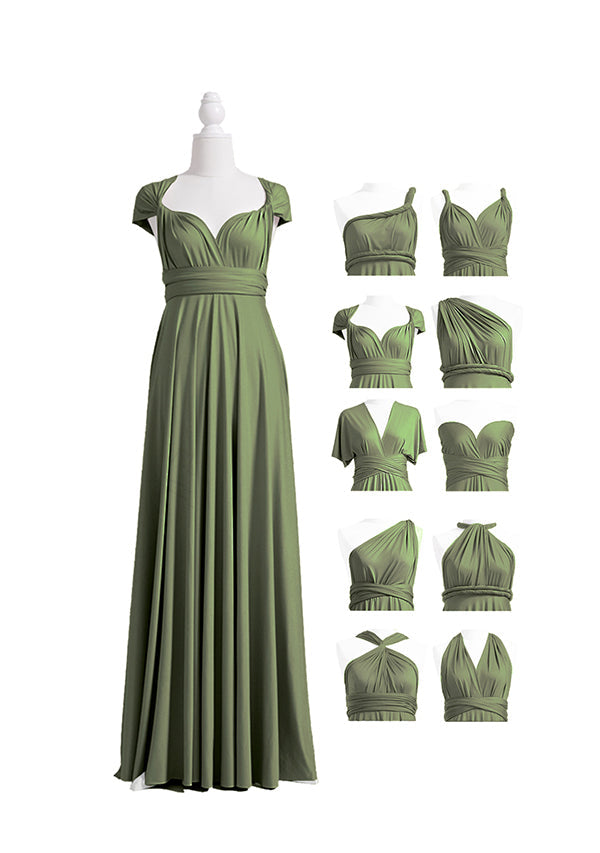 Olive Green Multiway Infinity Dress
