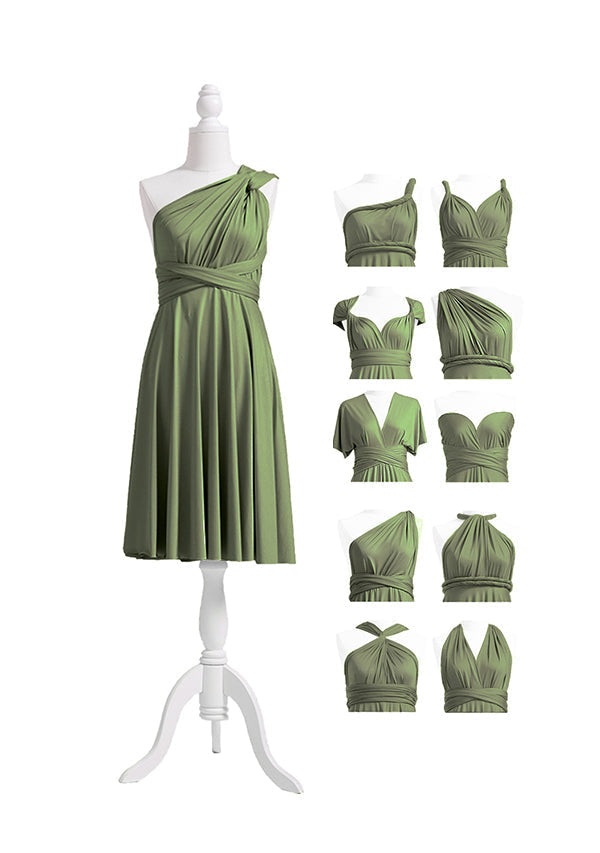 Olive Green Multiway Infinity Dress