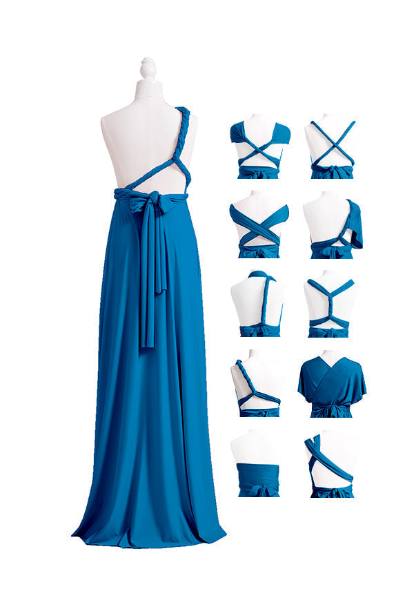 Peacock Blue Multiway Infinity Dress