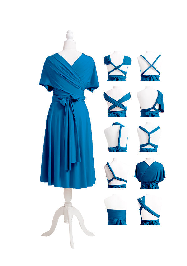 Peacock Blue Multiway Infinity Dress