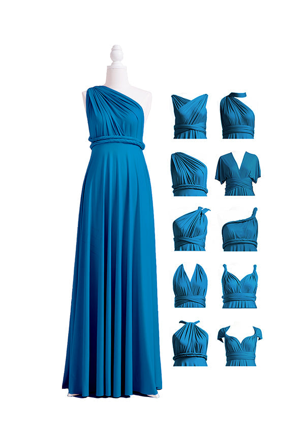 Peacock Blue Multiway Infinity Dress