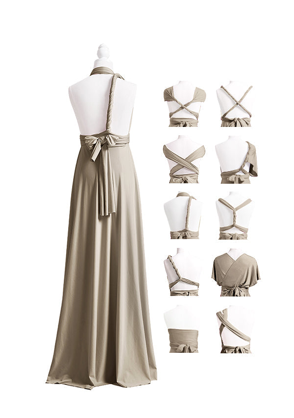 Taupe Multiway Convertible Infinity Dress