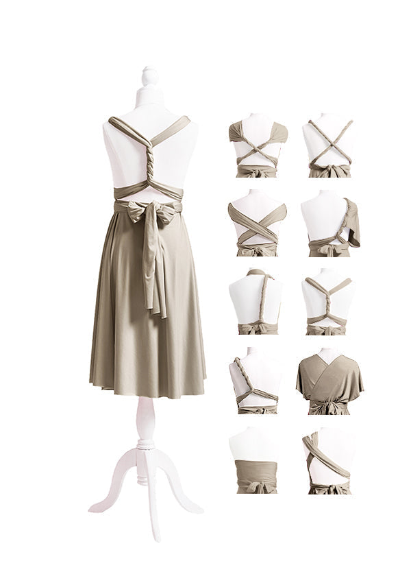 Taupe Multiway Convertible Infinity Dress