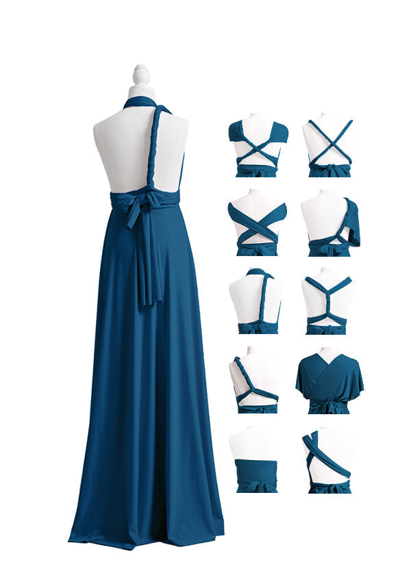 Teal Blue Multiway Infinity Dress